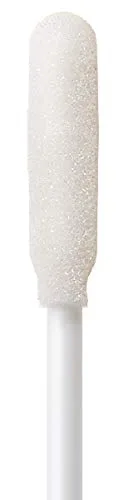 Vista 2 de (Bolsa de 50 hisopos) Hisopo de espuma de 6" con cabeza de punta de calcetín y espuma natural Zapped por Swab-its: 71-4582 - Hecho en los Estados