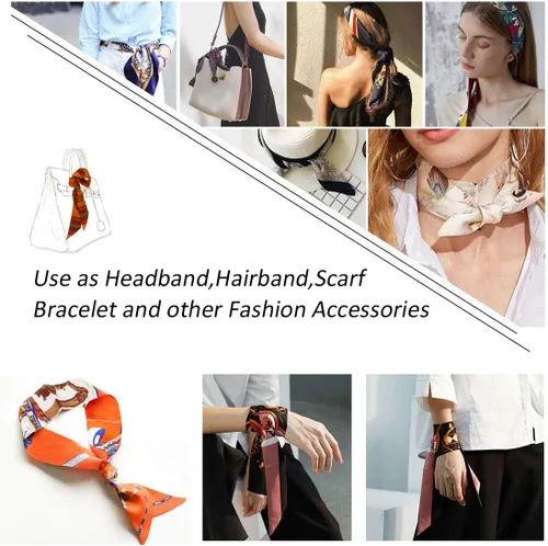 Vista 7 de kcctoo 2610Pack Scarf Bags for Women Handbag Scarfs Band Hair Neck Scarves Fashion Gifts