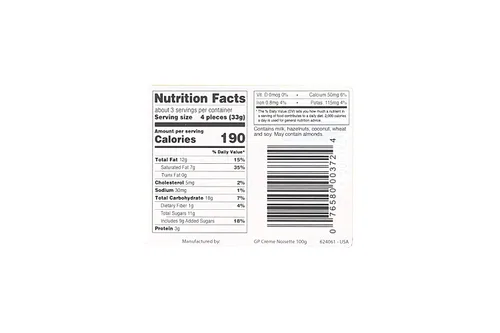 Vista 2 de Loacker Patisserie Crème Noisette, 100 g/3.53 oz.