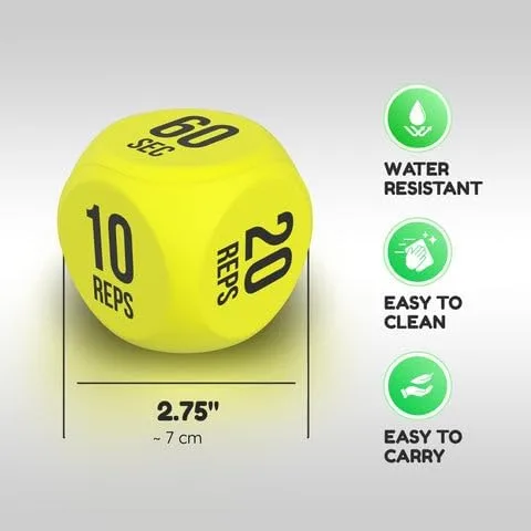Vista 4 de TidyFriend Dados de Ejercicio – Dados de Entrenamiento de Espuma de 6 Lados para Adolescentes y Adultos, Divertido Equipo de Fitness para Clases
