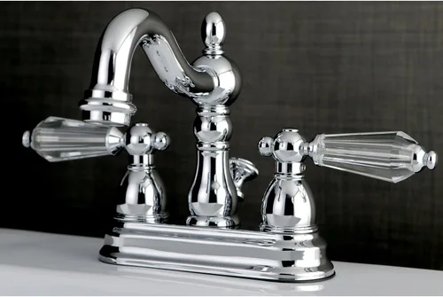Vista 3 de Kingston Brass KS1601WLL Grifo de baño central de 4 pulgadas, cromo pulido