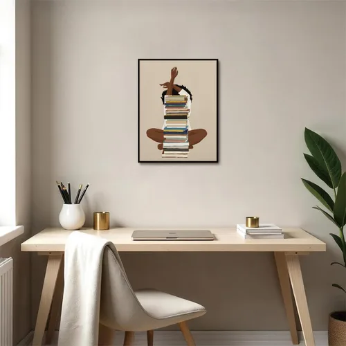 Vista 2 de KISSFOX Arte de pared enmarcado afroamericano para decoración de niña negra, libros, imágenes, decoración de pared, Hypebeast, mujer negra, lienzo