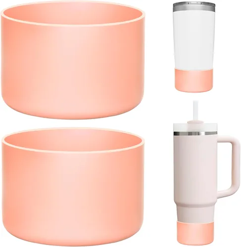 Vista 13 de 2 Pcs Silicone Boot Protector for YETI Rambler 20/30oz, 10oz Tumbler Silicone Sleeve for Stanley Quencher 14/20/30oz , Anti-Slip, Anti-Scratches