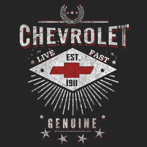 Vista 2 de Tee Luv Camiseta Chevrolet - Camisa Live Fast Chevy