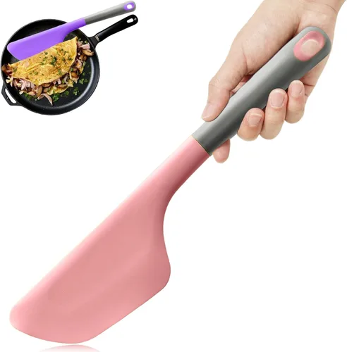 Vista 13 de Espátula de tortilla de silicona Turner, volteador de tortilla Amarillo