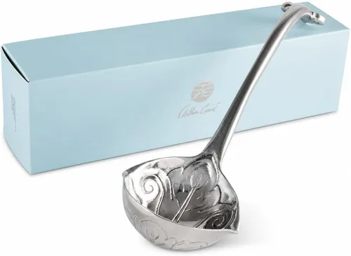 Vista 10 de Arthur Court Cucharón de aluminio con patrón de uva, elegante cucharón de ponche/sopa para entretener, 12 pulgadas de largo