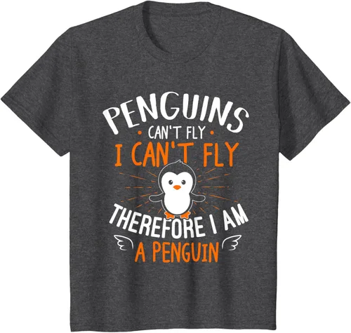 Vista 40 de Penguins Can't Fly Shirt - Camiseta de regalo para amantes de los pingüinos, Azul Azul Marino