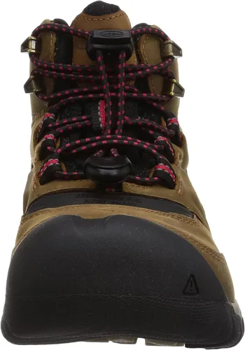Vista 2 de KEEN Botas de senderismo unisex Ridge Flex de altura media de cuero impermeables para niños
