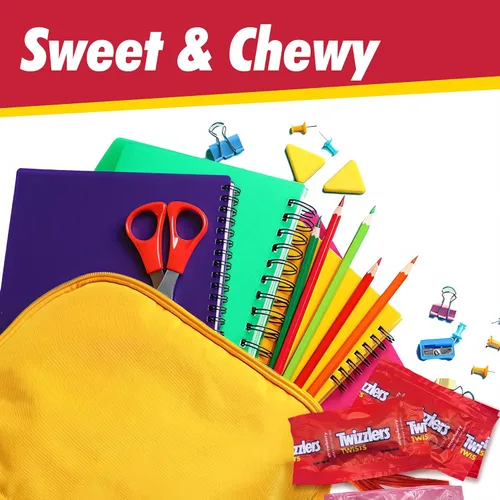 Vista 7 de Caramelo de regaliz Strawberry Twists – Bolsa de 1 libra (aproximadamente 44 piezas), golosinas dulces y masticables envueltas individualmente