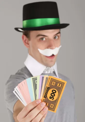 Vista 2 de Kit de Accesorios para Disfraz de Hombre Monopoly Adulto Multicolor