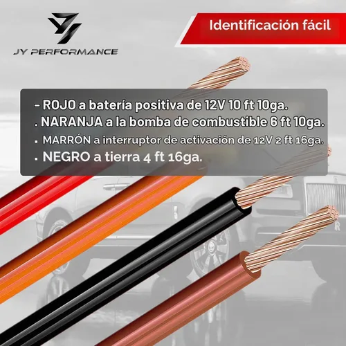 Vista 3 de Kit de relé de bomba de combustible eléctrica para sistema de 12V 40