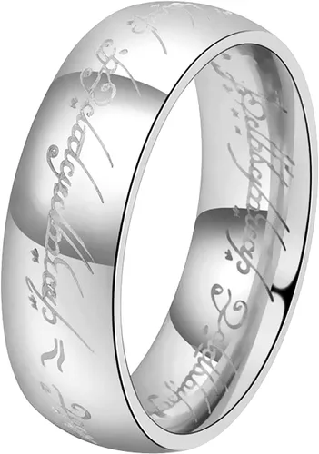 Vista 6 de Mercancía del Señor de los Anillos Anillo de Poder para Hombres y Mujeres Anillo Antiestrés para Hombres Negro_06