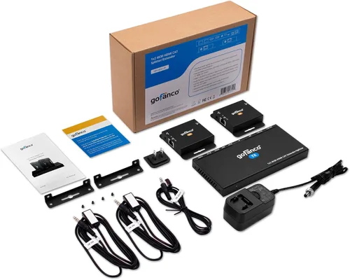 Vista 9 de gofanco Divisor extensor HDMI 4K30Hz 1x2 sobre CAT6/7 (HD14Ext-2P v2.0)