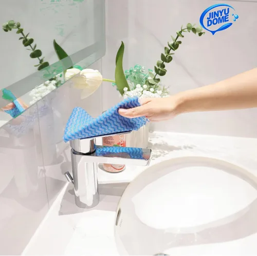 Vista 9 de Handi Wipes - Paños reutilizables, rollo de toalla de limpieza de cocina desechable azul, paño en J resistente, 100
