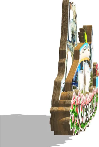 Vista 2 de España Marbella imán de nevera de madera 3D hitos de viaje coleccionables recuerdos decoración hecho a mano 2