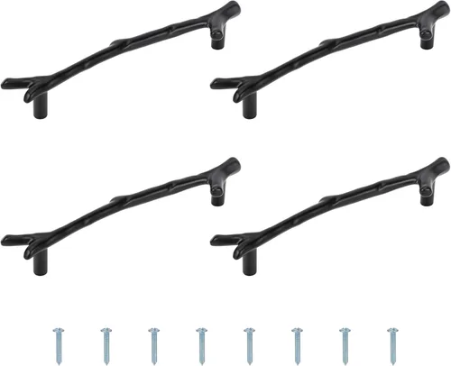 Vista 14 de Gartful Asas para bandeja de resina, paquete de 4 manijas de metal con forma de ramas de 4.724 in con juego de tornillos para molde de silicona