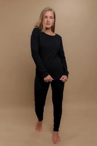 Vista 7 de Cottonique Leggings hipoalergénicos de capa base térmica para mujer, hechos de 100% algodón orgánico