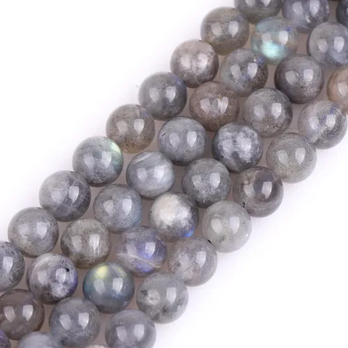 Vista 13 de GEM-Inside - 95 cuentas AA color morado oscuro de amatista de 15 pulgadas por hebra con agujero, piedras preciosas naturales y cuentas de cristal
