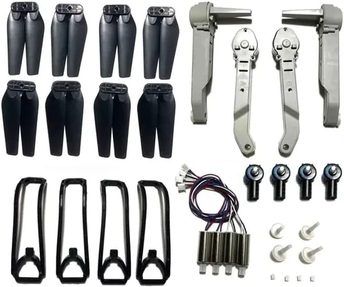 Vista 3 de Ajuste para E88 Teng1 S89 E88 Pro Rc Drone Motores Accesorios para S89 S85 Quadcopter Brazo Hélice Cuchillas Guardar engranajes Piezas (negro)