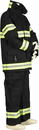 Vista 3 de Aeromax Jr. Fire Fighter Bunker Gear, Negro, Talla 68