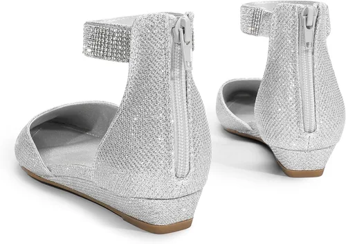 Vista 3 de Dream Pairs - Zapatos de plataforma baja con correa en el tobillo para mujer