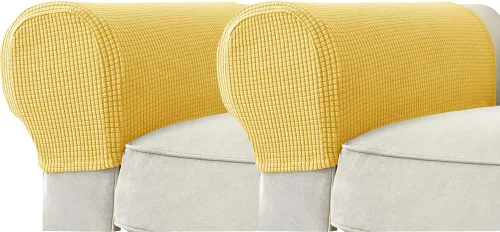 Vista 9 de Funda para reposabrazos, protector de muebles, fundas elásticas para brazos de sofá, funda lavable para sillón, funda de brazo para sofá, silla
