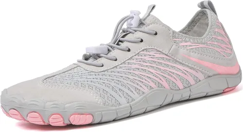 Vista 32 de UBFEN Zapatos acuáticos para natación, para hombre y mujer, para deportes de playa, secado rápido, descalzos para navegación, pesca, buceo, surf