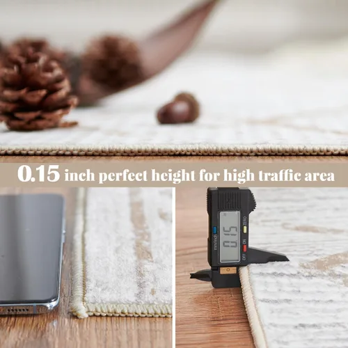 Vista 65 de jinchan Alfombra marroquí de pasillo 2x6 - Alfombra de pasillo lavable a máquina para cocina, alfombra moderna geométrica suave de pelo bajo