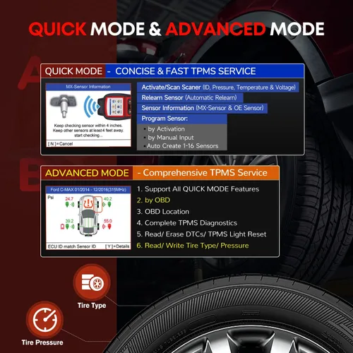 Vista 7 de Autel MaxiTPMS TS508WF KIT, 2026 TPMS Programming Relearn Tool, WiFi Ver. of TS508 TS501 PRO TS601 TS408S, Lifetime Update, Relearn/Activate All