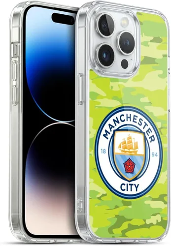 Vista 122 de Head Case Designs Funda de gel con licencia oficial del Manchester City Man City FC Blue Moon Badge Camou [protección de grado militar] compatible