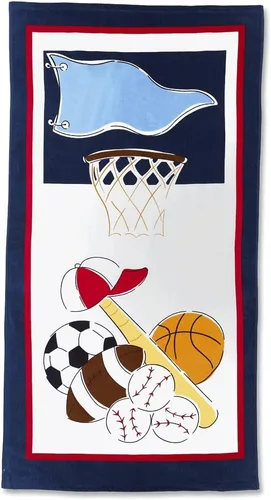Vista 11 de Lillian Vernon All Sports Toalla personalizada para niños, bordada a medida con nombre o monograma, toallas infantiles extragrandes de 30 x 60