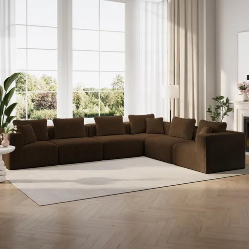 Vista 39 de Novilla - Sofá biplaza modular de 70.8 pulgadas, sofá modular de espacio pequeño, moderno sofá de nube con soporte Smarts Coil®, sofá seccional sin