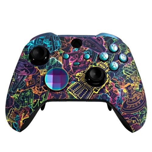 Vista 11 de Xbox Elite Series 2 Custom Soft Touch Controller - Soft Touch Feel, Added Grip, Cool Blue Color - Compatible with Xbox One, Series X, Series S