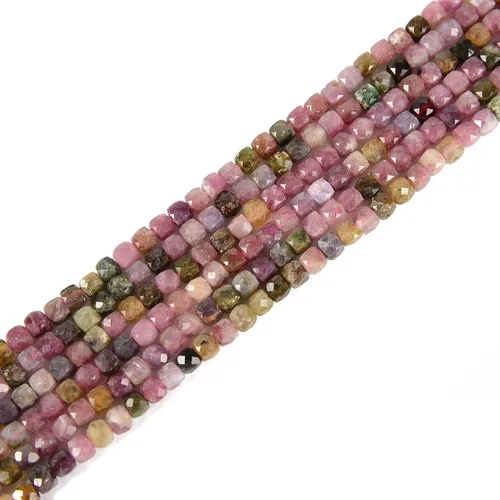 Vista 47 de JM Design Cuentas de 5/64 de pulgada 01 con forma de cubo liso multicolor para manualidades y fabricación de joyas (pulseras, collares, pendientes)