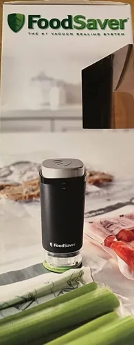 Vista 3 de FoodSaver Máquina selladora de alimentos al vacío de mano inalámbrica para bolsas con cremallera y contenedores de sellado al vacío frescos food
