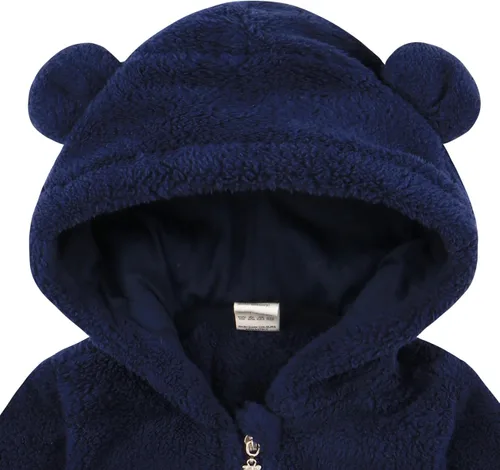 Vista 2 de AIMISYOU Ropa de bebé recién nacido, chaqueta de forro polar, ropa neutra con capucha de invierno