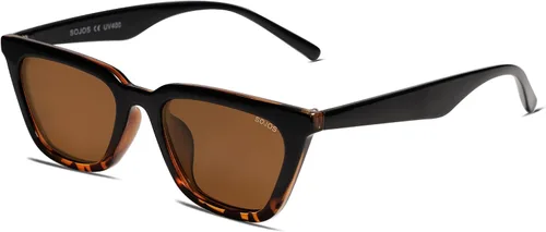 Vista 17 de SOJOS Gafas de sol polarizadas cuadradas estrechas estilo ojos de gato para mujeres, retro, modernas, para conducir SJ2169