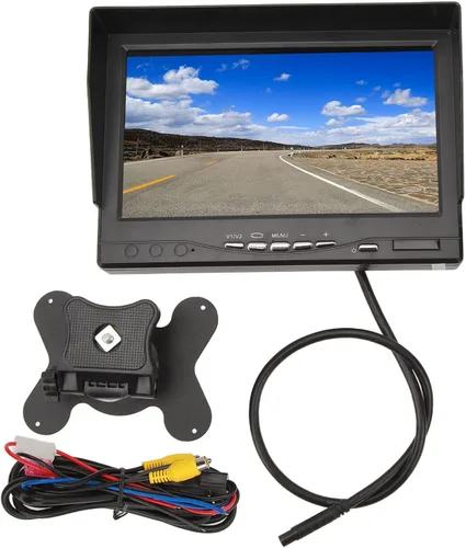 Vista 7 de Monitor de cámara de respaldo, 7 pulgadas digital TFT LCD color del coche pantalla de visión trasera DC 9V a 35v pantalla de cámara