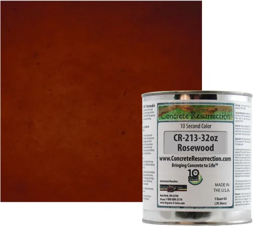 Vista 4 de Tinte profesional para hormigón de secado rápido, fácil de usar. Tinte de acetona Concrete Resurrection de 10 segundos color 32 oz (ámbar)
