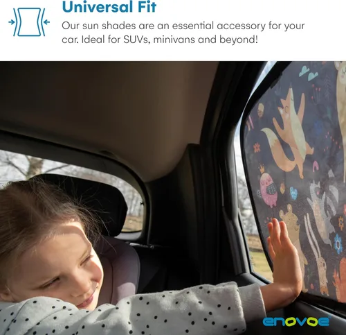 Vista 6 de Parasol para ventanas de coche para bebé - Cubierta bloqueadora de sol y visera para ventanas laterales de coche - Protector de escudo - Parasoles
