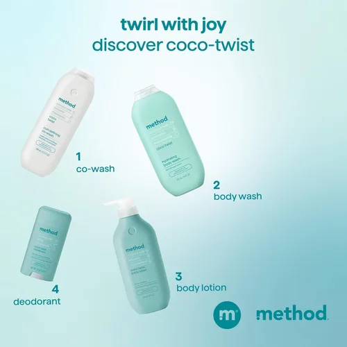 Vista 8 de Method Curl Defining Co-Wash, Coco Twist, leche de coco + aguacate + notas de macadamia, 13.5 onzas