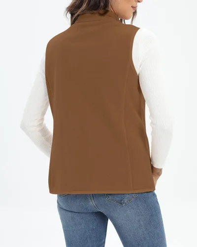 Vista 7 de Xeoxarel Chaleco de forro polar para mujer con 6 bolsillos (XS-2XL)