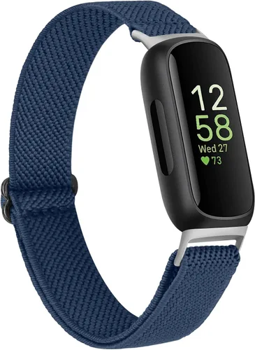 Vista 13 de Vancle Correas elásticas para Fitbit Inspire 3 para mujeres, bandas ajustables y transpirables de nylon elástico compatibles con Fitbit Inspire 3