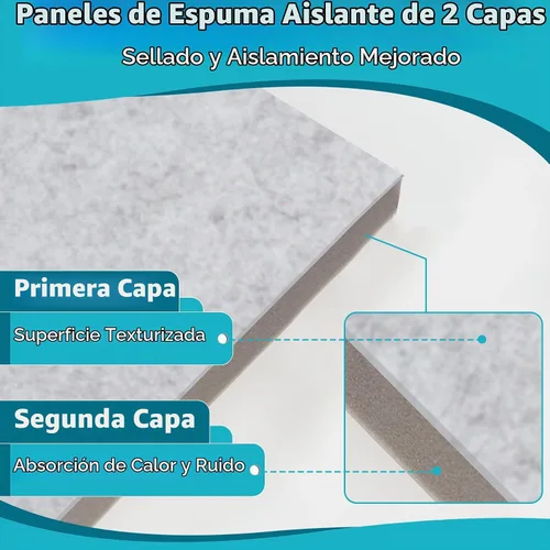 Vista 5 de Paneles de espuma aislante de doble capa para aire acondicionado portátil, kit de ventilación de ventana, kit de ventana de ventilación de secadora