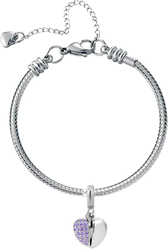 Vista 5 de KunBead - Abalorio con forma de corazón con texto en inglés I Love You para pulseras, regalo de cumpleaños para abuela, hermana, mamá, mejor amiga.