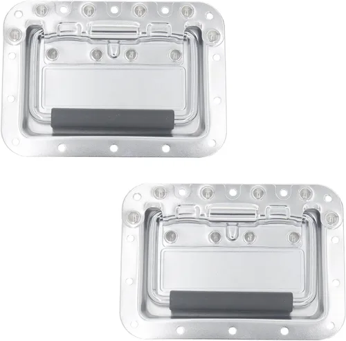 Vista 14 de 2 manijas con resorte, funda de hardware resistente para muebles, funda de anillo para caja de pecho, gabinete y altavoz con agarre de goma montado
