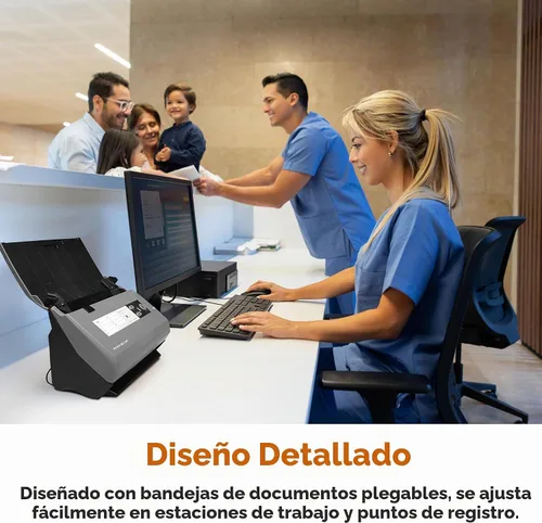 Vista 5 de Ambir ImageScan Pro 820ix (DS820ix-AS) Escáner de ID y documento dúplex de alta velocidad con alimentador automático de documentos y escaneo de 20