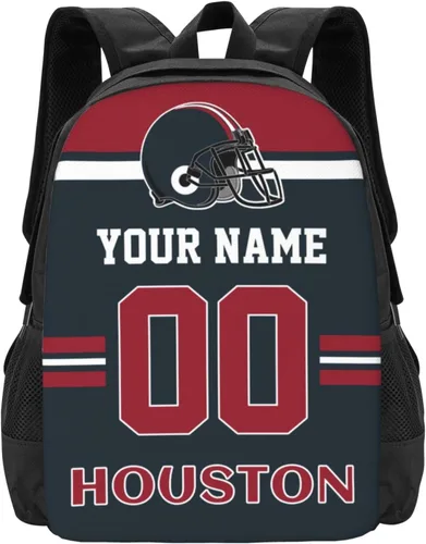 Vista 35 de Mochila de estilo de fútbol personalizado Mochila personalizada con nombre y número Mochilas personalizadas de alta capacidad bolsa regalos, Arizona