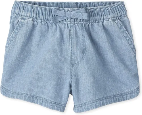 Vista 3 de The Childrens Place Pantalones cortos sin botones para niñas pequeñas paquete de 3