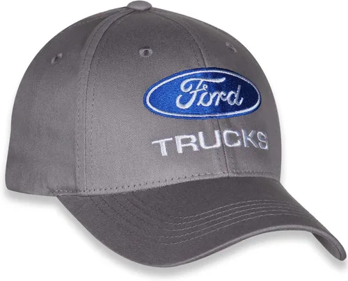 Vista 3 de Gorra de béisbol de sarga de algodón con licencia oficial de Ford Trucks, color gris claroNimbus Cloud con cierre ajustable, Gris